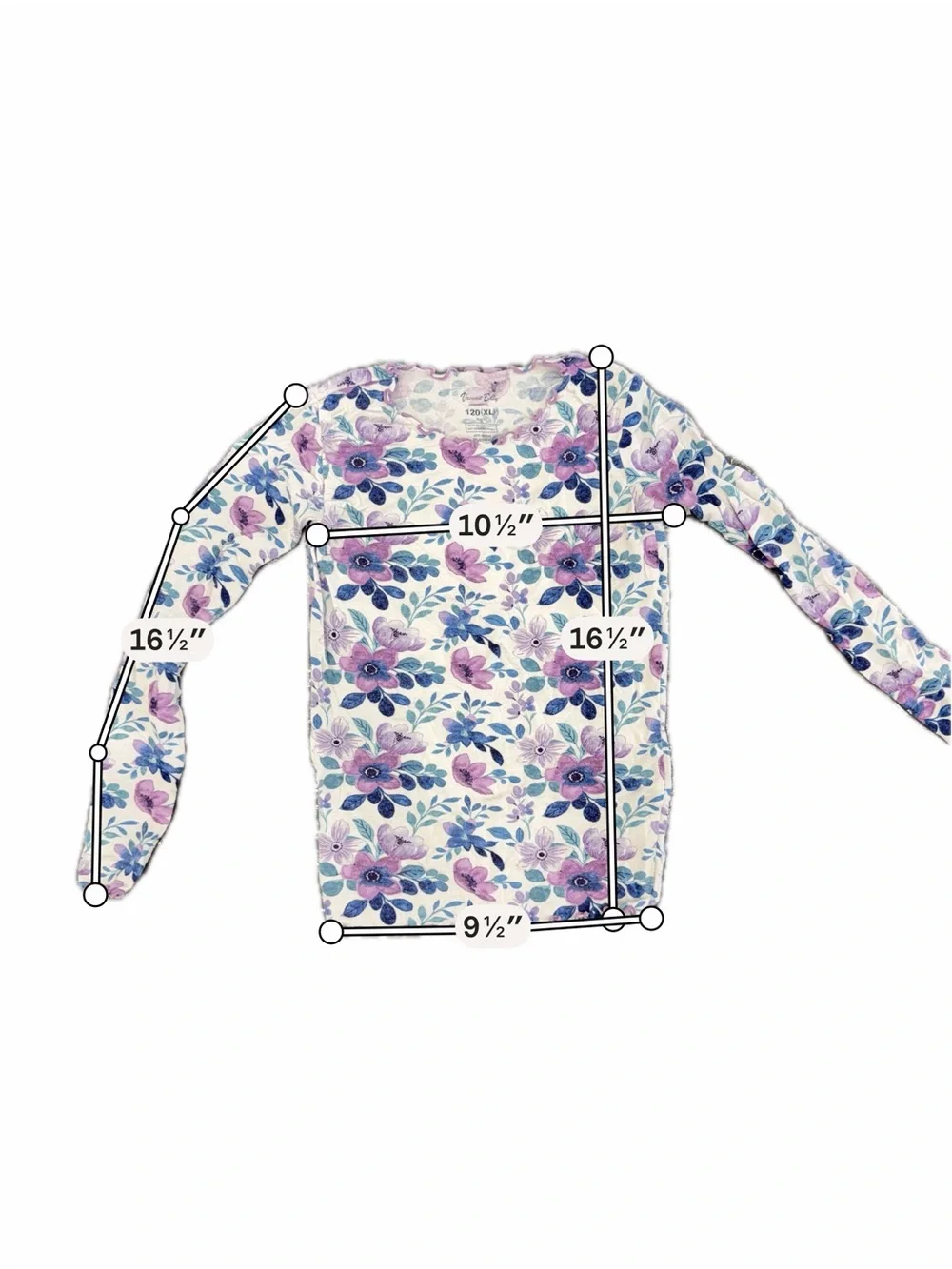 Vaenait Baby Floral Top + Cat & Jack Denim Shorts Outfit Bundle Girls 6/7